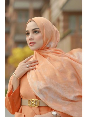 Buttonscarves Iseltwald Saten Şal - Sunkist