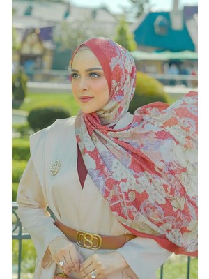 Buttonscarves Wonderland Saten Şal - Ginger
