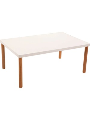 Fami Home | Bohem Orta Sehpa Ahşap Ayaklı Modern Salon Sehpası