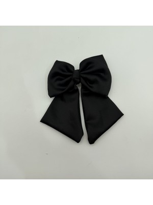 Mare Accessories Siyah Saten Görünümlü Fiyonk Saç Tokası
