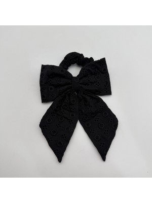 Mare Accessories Siyah Fiyonk Detaylı Scrunchie Toka