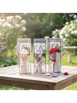 E-Bulurum Tekli El Örgüsü Gül Buketi