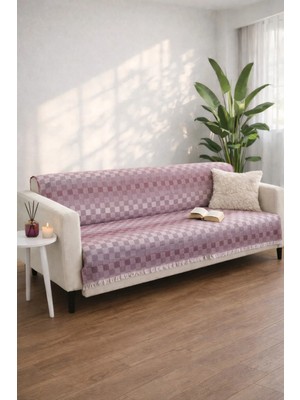 Miracolo Home Pamuklu Koltuk Örtüsü Şalı Kaymaz Dokulu Çok Amaçlı Kanepe Çekyat Örtüsü