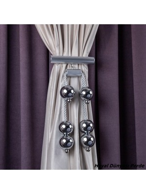 Hayal Dünyası Orta Bağlama Özel Yapım Metalize Perde Bağı Braçol Perde Aksesuarı