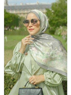 Buttonscarves Parisian Saten Şal - Jardin