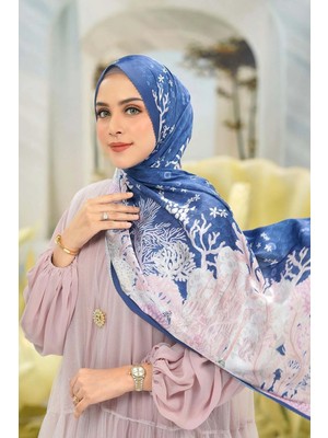 Buttonscarves Little Mermaid 2.0 Saten Şal - Deep Sea
