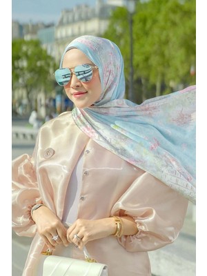Buttonscarves Parisian Saten Şal - Ciel
