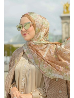 Buttonscarves Parisian Saten Şal - Croissant