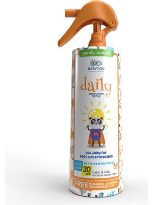Indispensablely Babyton Bebek Çocuklar Için Günlük Güneş Koruyucu Sprey 200 ml