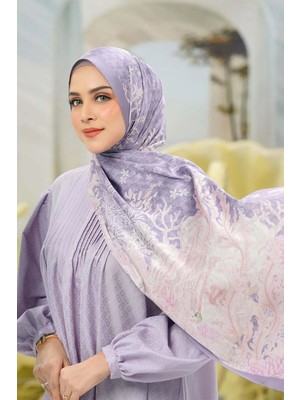 Buttonscarves Little Mermaid 2.0 Saten Şal - Anemone