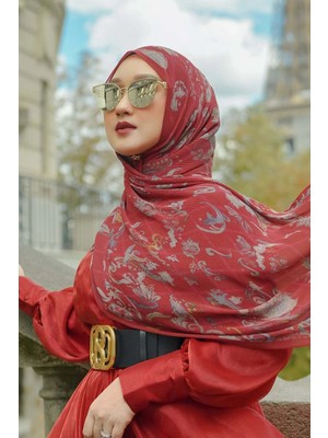 Buttonscarves Autograph Piliseli Şal - Cerise