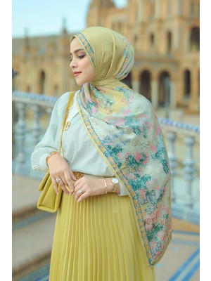 Buttonscarves Sevilla Saten Şal - Amarilla