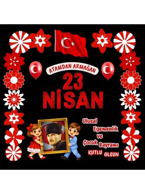 Ti Play 23 Nisan Çocuk Bayramı Parçalı Pano Süsü Model 01 | Okul ve Sınıf Panosu Figür Seti