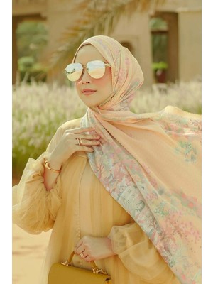 Buttonscarves Al Qasr Saten Şal - Amber