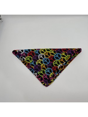 Mare Accessories Renkli Barış Sembol Desenli Bandana Fular
