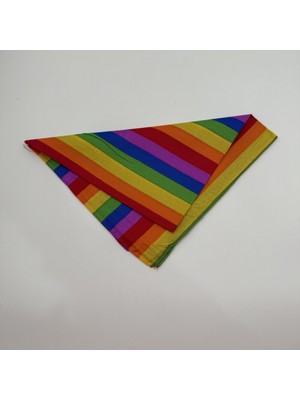 Mare Accessories Gökkuşağı Çizgili Bandana Fular