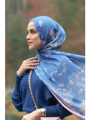Buttonscarves Iseltwald Saten Şal - Yale Blue