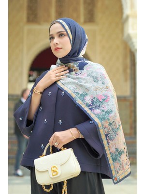 Buttonscarves Sevilla Saten Şal - Midnight