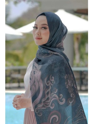 Buttonscarves Wave Saten Şal - Midnight