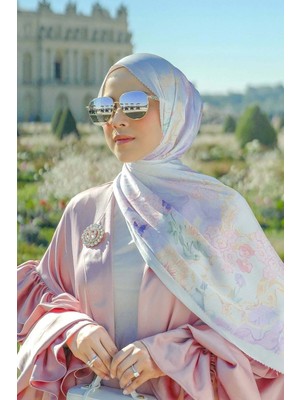 Buttonscarves Wonderland Saten Şal - Pearl