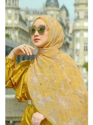 Buttonscarves Autograph Piliseli Şal - Jaune