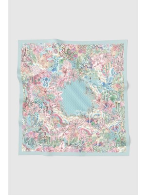 Buttonscarves Forestis Vual Kare Eşarp - Aquamarine