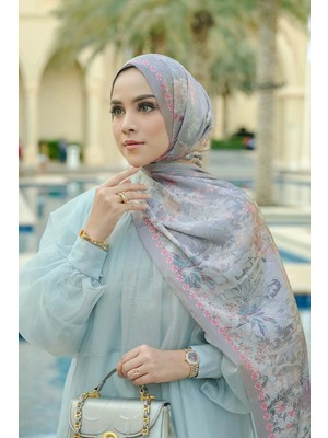 Buttonscarves Al Qasr Saten Şal - Terrazzo