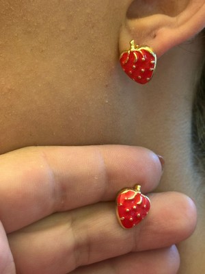 Gönülden Tasarım Kırmızı Çilek Küpe Kadın Küpe