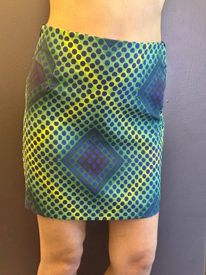 Gönülden Tasarım Yeşil Desenli Kadın Etek