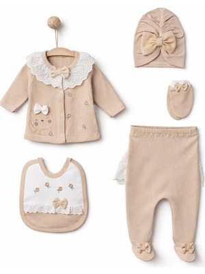 Rain Baby Kız Bebek Takım Desenli Uzun Kollu Pamuklu