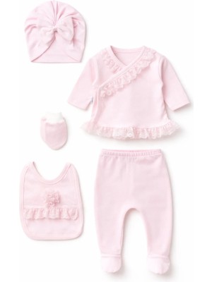 Rain Baby Kız Bebek Takım Desenli Uzun Kollu Pamuklu