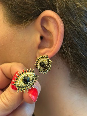 Gönülden Tasarım Çelik Göz Kadın Küpe