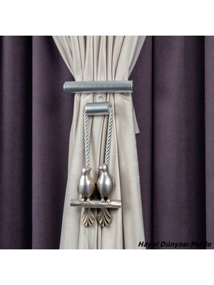 Hayal Dünyası Orta Bağlama Özel Yapım Kuş Orta Bağlama Perde Bağı Braçol Perde Aksesuarı