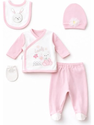 Rain Baby Kız Bebek Takım Desenli Uzun Kollu Pamuklu