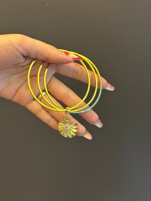 gönülden tasarım  çelik zirkon taşlı 3 lü kadın bilezik çap 8 cm