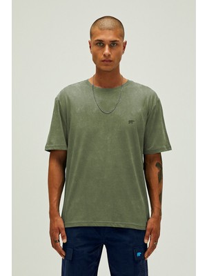 Bad Bear Garment Basıc T-Shirt Thyme Erkek Bisiklet Yaka Haki Tişört