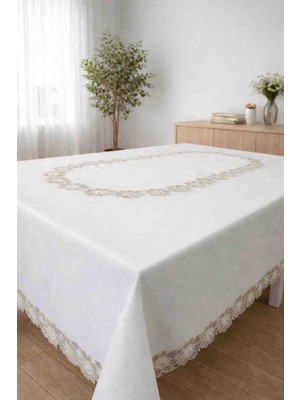 Flamel Dantelli Masa Örtüsü & Runner Seti – Şık ve Zarif Sunumlar