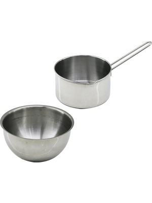 Store Mania Ieg™ 2pcs Set Paslanmaz Çelik Cheff Sütlük - SOSLUK=14CM - Derin KAP=17CM ()