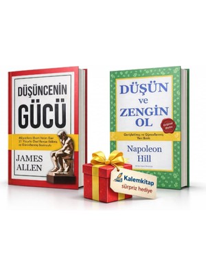 Saga Kitap Düşüncenin Gücü – James Allen & Düşün ve Zengin Ol – Napoleon Hill (2 Kitap Seti) + Kalemkitap Sürpriz Hediye | Kişisel Gelişim & Başarı Kitapları Seti