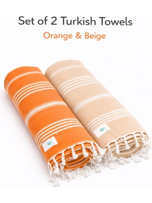 AQUATOLIA Aquatolıa Kadyanda Peştemal 2 Adet %100 Pamuk- 100X180 Cm- Peştemal- Plaj Havlusu- Çizgi Desen