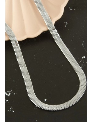 Lüx Italyan Çelik Zincir Kolye 45CM Nemere