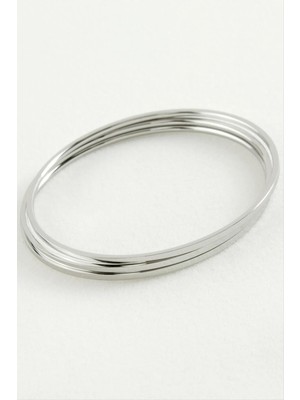 3 Adet Ajda Lüks Çelik Bilezik 65*2 mm