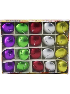 Marsilyan 20PCS Suda Yüzen Mum Beyaz - Renkli (4887)