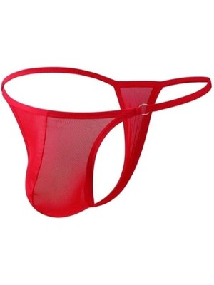 Sb Shopping Erkek Kırmızı Transparan Tanga Iç Giyim