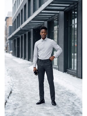 Pakman Slim Fit Uzun Kol Italyan Yaka Gizli Kanun Duble Manşet Kol Düğmeli Cesur Gömlek