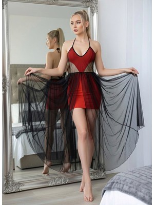 Sb Shopping Bordo Şifon Fantezi Gecelik