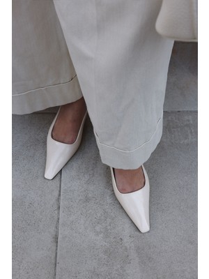 Lutvelizade Topuklu 2611 - Minimal Küt Burun Kemik Kadın Topuklu