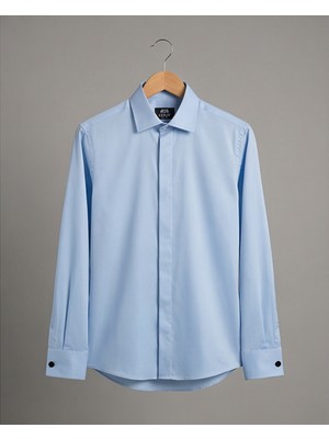 Pakman Slim Fit Uzun Kol Italyan Yaka Gizli Kanun Duble Manşet Kol Düğmeli Cesur Gömlek