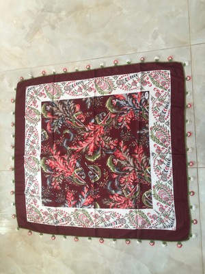 Mor Tırtıl El Işi Oyalı Yazma,eşarp Çeyizlik Hediyelik