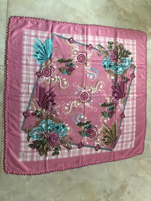 Mor Tırtıl El Işi Oyalı Yazma,eşarp Çeyizlik Hediyelik